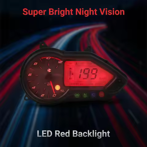 Modified Motorcycle Speedometer 12V Mechanical Odometer LED For Bajaj Pulsar 125 150 180 200 220NS U