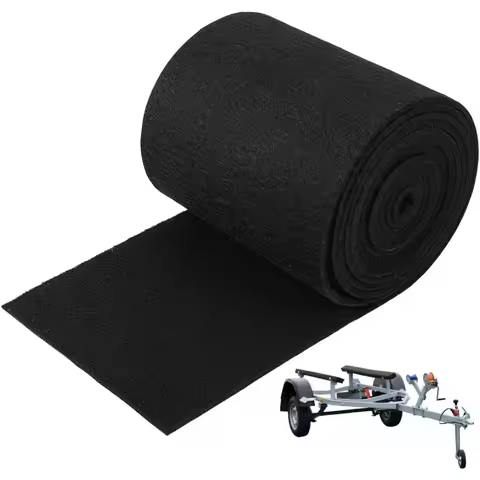 6mm Ultra Thick Black Marine Carpet 16.4ft×9in Boat Trailer Bunk Carpet Polyester Marine Grade Carpe