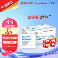 点而康食用级酒精棉片120片 3cm*6cm 75%酒精消毒杀菌擦手机耳饰