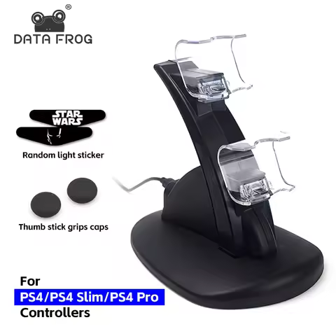 DATA FROG Controller Charger For PlayStation 4 LED Dual USB Charging Dock Station for Dualshock 4/PS