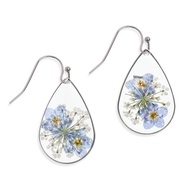 JeanBeau Handmade Pressed Flower Earrings for Women Teen Unique Resin Dried Flowers Sterling Silver 