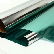 10ft & 50ft Tinted film green silver