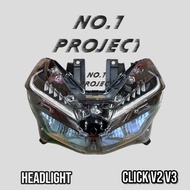 HONDA CLICK 125i/150i V2 V3 HEADLIGHT ASSEMBLY (Plug and Play) FOR CLICK 125i V3 HEADLIGHT ASSY CLIC