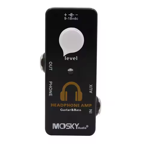 Mosky Headphone Amp Amplifier Guitar Effect Pedal for Guitar Bass Guitar Pedal True Bypass Guitar Pa