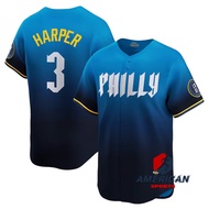 Bryce Harper (Bryce Harper) blue jersey 2023-24 city-connected men's baseball shirt