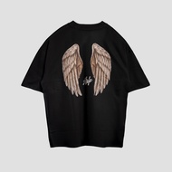 Exhale Tshirt Wings Oversized Black
