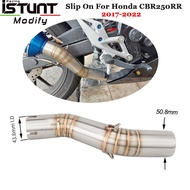 Slip On For Honda CBR250RR CBR250 2017-2022 Motorcycle Exhaust Systems Modified Middle Link Pipe Escape Connection 51mm