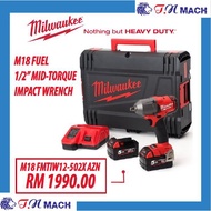 MILWAUKEE M18 FUEL 1/2" MID-TORQUE IMPACT WRENCH M18 FMTIW12-502X AZN
