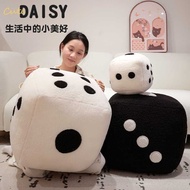 Fun Dice Pillow Black White Big Dice Sofa Pillow Home Fun Plush Ornaments Parent-Child Interactive T