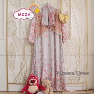 1101 Aymara muslim motif dress for girls, free hijab by Moza ONESTUFF/ ONESTUFF/