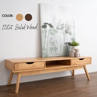 Furniture Direct LAMAR 100% Full Solid Wood 150cm TV Cabinet kabinet tv rak tv MUJI STYLE
