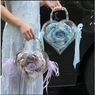 ANEKA FLORIST - ACRYLIC LOVE FLOWER BOX LOVE SANJITAN BOX/ LOVE GIFT BOX/