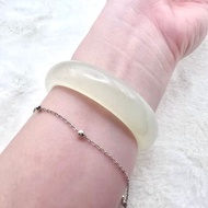 冰透老料岫玉玉鐲手鐲/女兒鐲/適49、50、51圈口/送禮/收藏