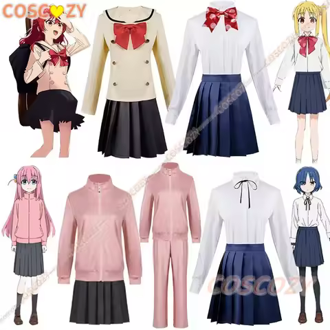 Cosplay Anime Bocchi The Rock Cosplay Costumes Hitori Nijika Ijichi Ryo Yamada Ikuyo Kita Roleplay D