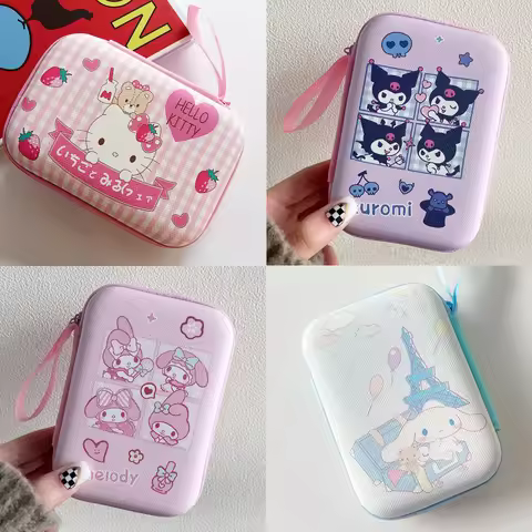 9.5x13.5cm Earphone Bag For Airpods USB Cable Zipper Case Storage Box EVA Hard Headphone Portable Po