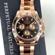 Rolex 勞力士 Daytona Ref. 116505 玫瑰金 黑色錶面