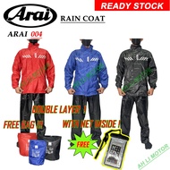 Arai Raincoat 004 Baju Hujan Arai 004  (Free Phone Case)