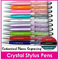Personalised Name Engraving on Crystal Stylus Pen / Birthday Present / Anniversary / Farewell / Christmas / Gift Ideas