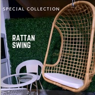 [The Rattan House] Sturdy Comfy Rattan Indoor/Outdoor Hanging Chair (FOC Cushion) Rattan Swing Chair