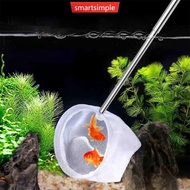 SMARTSIMPLE 3D Aquarium Fish Net Extendable Handle Soft Mesh Safe for Catching Fish Shrimp Aquarium 
