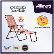 ALLMATT Green Color 32mm 3V Lazy Chair Lazy Arm Chair Foldable Chair Relax Chair Kerusi Malas 3V Ker