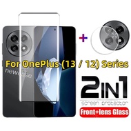 2in1 Curved Tempered Glass For OnePlus 13R 13 12R 12 5G 2025 OnePlus13 OnePlus13R 1+13r 1+13 Rear Ca