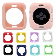 Silicone Case for Apple Watch series 7/SE/6/5/4/3/2/1, Candy Color Soft Cases for i Watch  41mm 45mm 44mm 40mm 38mm 42mm