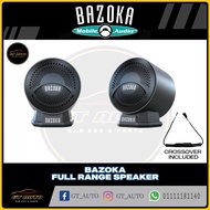 BAZOKA BZ-5502 2.5" INCH FULL RANGE SPEAKER WITH BASS BOOST BUTTON CAR TWEETER + MID RANGE + BASS