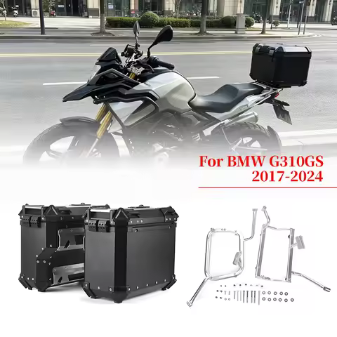 For BMW G310GS G310 GS 2017-2024 Side Box Luggage Trunk With Bracket Kit G 310GS Saddle Case Pannier