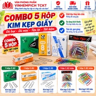 Combo of 5 boxes of paper clips C.62 - C.62 colors - C.32 - C.82