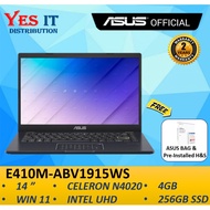 Asus E410M-ABV1915WS/ ABV1228WS/ABV1252TS/ E410K-AEK289WS Laptop (Celeron N4020, 4GB/8GB, 256GB SSD, Intel UHD, WIN+OPI)
