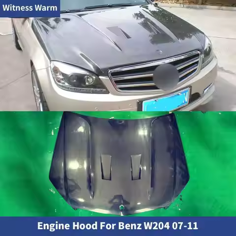 W204 Carbon Fiber Engine Hoods Auto Car Bonnet Covers for Mercedes Benz W204 C200 C300 C280 C350 07-