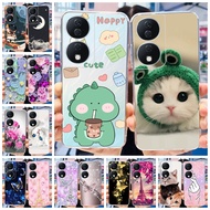 Honor X7b 5G 2023 Cute Dinosaur Cat Pattern Phone Casing HonorX7b X 7B 5G CLK-LX1 CLK-LX2 CLK-LX3 So
