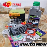 Combo Ex5 Dream Wave100 Block RACING 53mm 54mm 55mm 56mm with ESR 4T SAE40 and Gasket top set "TK2"