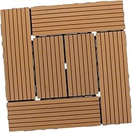 Interlocking Deck Tiles: 30.5x30.5x2cm Outdoor Decking Tile For DIY Patio Flooring - Weather-resista