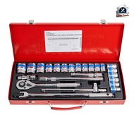 Euro king tools ชุดเครื่องมือ ประแจ ชุดบล็อก 24 ชิ้น ขนาด 1/2 (4หุน) CR-V แท้