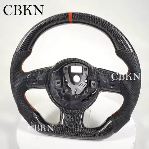 3K Shiny surface Carbon Fiber Steering Wheel for Audi R8 TT TTRS TTS S3 MK2 2008-2015 - Race Spec Fl