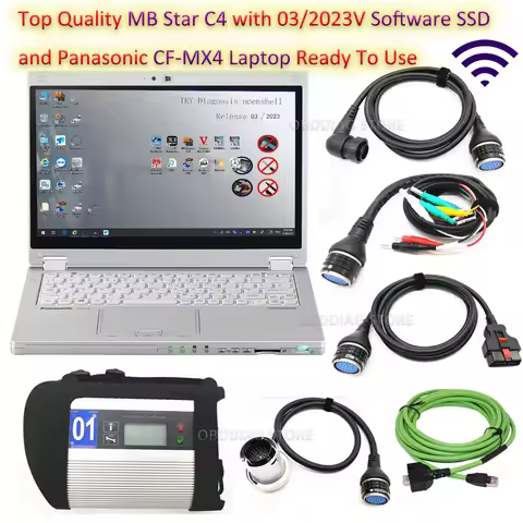 MB STAR SD Connect C4 COMPACT C4 OBD2 Diagnostic Scan Tools with Newest Software and Minitary Toughb