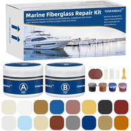 Fiberglass Boat Repair Kit (Color Match), Gel Coat Repair Kit for Boats, Marine Fiberglass Repair Ki