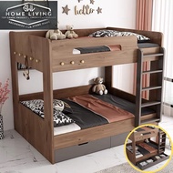 High Quality Wooden Double Decker Children Adult Bunk Bed Queen Bed With Mattress Drawer Mattress Be