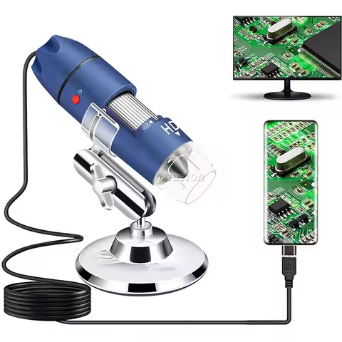 2K HD 2560x1440P USB Digital Microscope 40X to 1000X Handheld Mini Magnifier Endoscope Camera for An