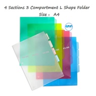 A4 L Shape File with Dividers Expanding File Holder Divider Tab Holder File Folder