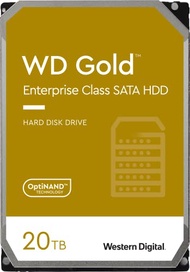 Western Digital 20TB WD Gold Enterprise Class SATA Internal Hard Drive HDD - 7200 RPM, SATA 6 Gb/s, 