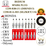 🚗 PALAM PENCUCUH HONDA IRIDIUM SPARK PLUG (12290-RB0-J11 DIRF6D13)(12290-R1A-H01 SILZKR7C11S) CITY J