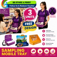 Sampling Tray Stand Portable Mobile Product Sampling Promotion in Supermarket Demo Tray Event Roadsh
