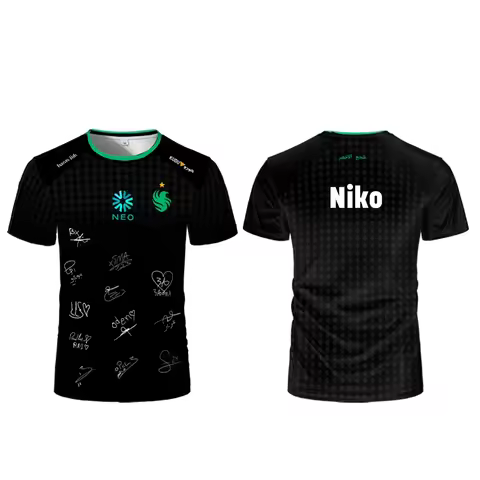 Niko Jersey T-shirt 2025 New CS2 Esports CSGO Falcons Team Training T-shirt Unisex Streetwear Summer