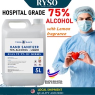 [MSIA STOCK] SANITIZER LIQUID 5L - 75% ALCOHOL CLINICAL GRADE MULTI PURPOSE