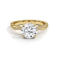 Real Moissanite Ring Pass Diamond Test GRA Certified 925 Sterling Silver 18K Gold Plated D Color Rou