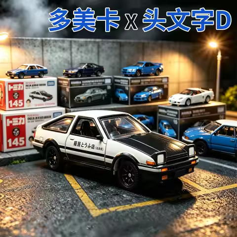 TAKARA TOMY Tomica Initial D Toyota AE86 Alloy Car Model Simulation Diecast Vehicle Collectible Disp