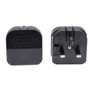 【Great discount】US 2 Pin To 3 Pin UK Converter Plug Adapter With 13A Fuse Protection - White / Black